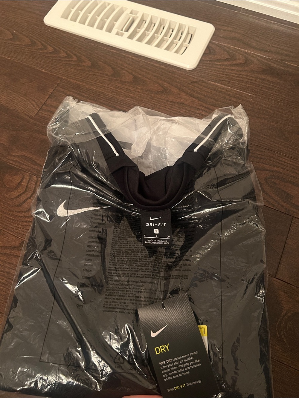 Nike Black Dri-FIT Athletic Top with White Accents